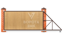Откатные ворота 1980×2100 ЗМК-7297