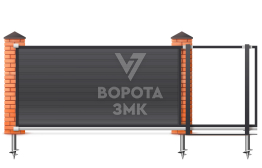 Ворота откатные ручные 3600×2200 ЗМК-7514