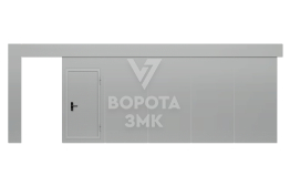 Откатные ворота промышленные 3500×3000 ЗМК-4957