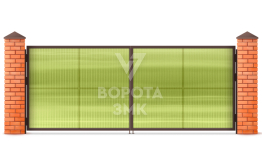 Ворота распашные под автоматику 3000×2000 ЗМК-4867
