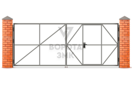 Ворота под ключ 1500×3000 ЗМК-5119