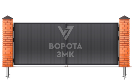 Утепленные распашные ворота из сэндвич панелей 2750×2250 ЗМК-5230