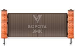 Ворота двустворчатые распашные 2750×2750 ЗМК-4896